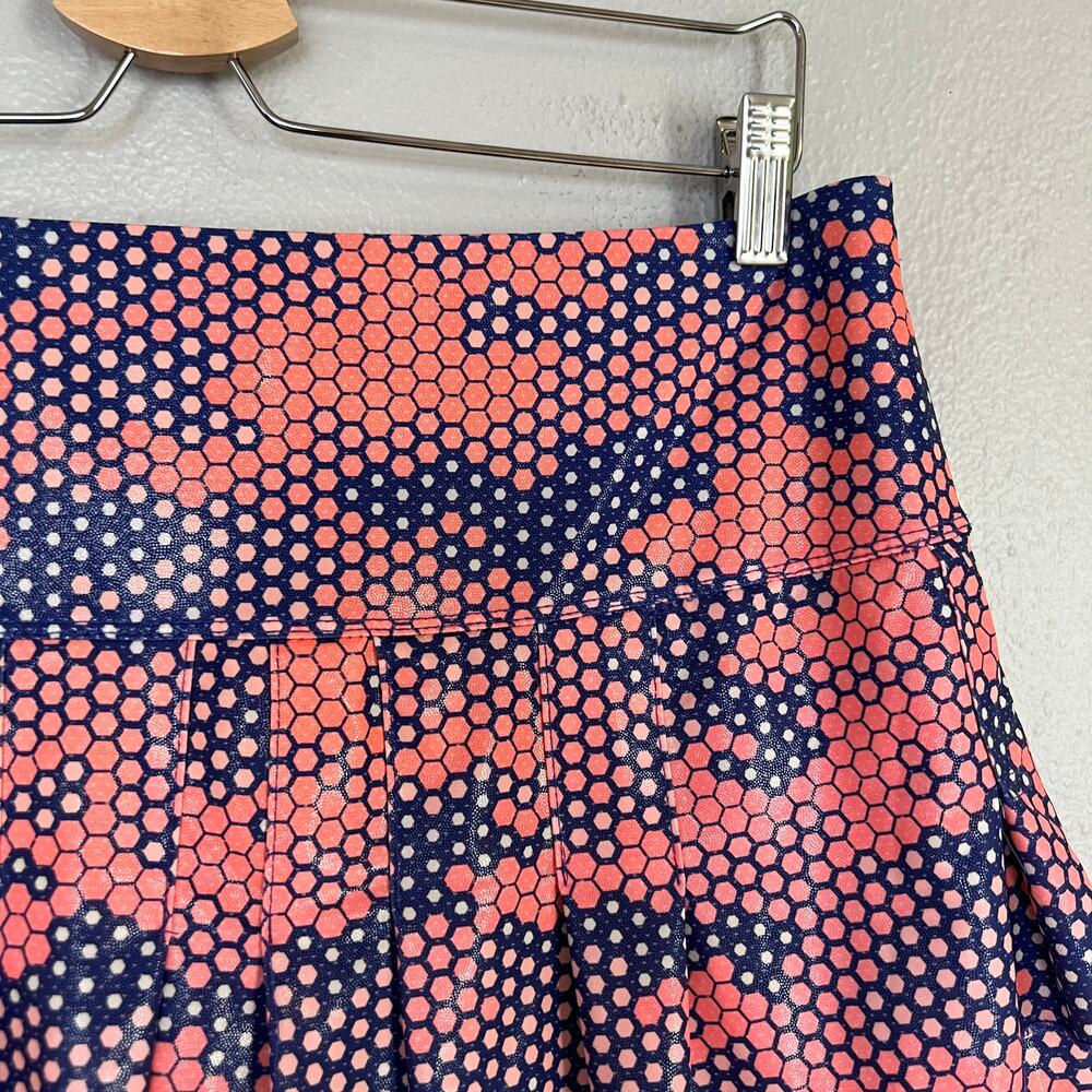 Lucky in Love Pink Blue Polka Dot Metallic Tennis Skirt Skort Sz L 12 Pickleball - Picture 4 of 11